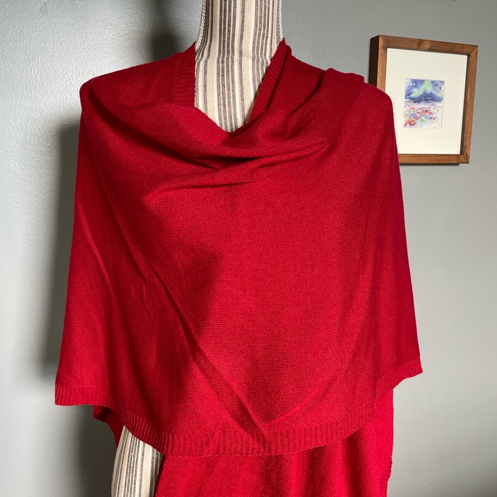 COPY - Chico’s Scarlet Red Knit Ruana